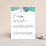 "Feathery Painted" - Direction Cards in Teal by Erika Firm - Front