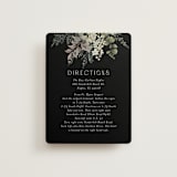 "A Wedding in the Garden" - Direction Cards in Charcoal by Chris Griffith - Front