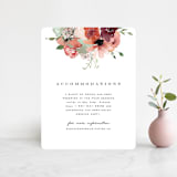 "Cascading Florals" - Direction Cards in Rouge by Leah Bisch - Front