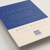 "two toned" - Direction Cards in Marseille Bleu by Deborah Chou - Detail