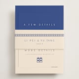 "two toned" - Direction Cards in Marseille Bleu by Deborah Chou - Assembled with Belly Band
