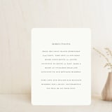 "Modern Initials" - Direction Cards in Buttercream by Lori Wemple - Front