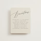"Tilted Script" - Direction Cards in Ivory by Hannah Williams - Front