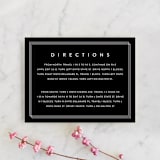 "Elegantly Framed" - Direction Cards in Blanc by Stacey Meacham - Front