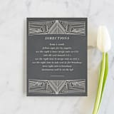"Art Deco Frame" - Direction Cards in Coal by Caitlin Mac - Front