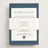 "Wedding Stamp" - Direction Cards in Navy by Kasia Labocki - Assembled with Belly Band