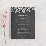 "Chalkboard Flora" - Direction Cards in Chalkboard by Snow and Ivy - Front
