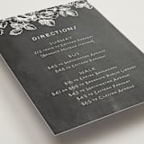 "Chalkboard Flora" - Direction Cards in Chalkboard by Snow and Ivy - Detail