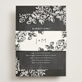 "Chalkboard Flora" - Direction Cards in Chalkboard by Snow and Ivy - Assembled with Belly Band