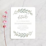 "Modern Wreath" - Direction Cards in Sage by Hooray Creative - Front