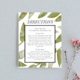 "Watercolor Leaf" - Direction Cards in Porcelain by Hanna M - Front