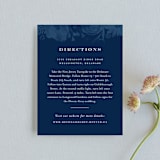 "Floral screenprint" - Direction Cards in Navy by Jennifer Wick - Front