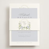 "Ocean Point" - Direction Cards in Sky by Everett Paper Goods - Assembled with Belly Band
