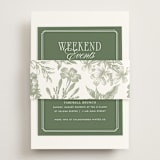 "Woods" - Direction Cards in Moss by Kelly Schmidt - Assembled with Belly Band