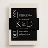 "Modern Monogram" - Direction Cards in Ecru by Erica Krystek - Assembled with Belly Band