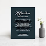 "Traditional" - Direction Cards in Navy by lena barakat - Front