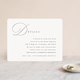 "Flowing Initials" - Direction Cards in Ivory by Hooray Creative - Front