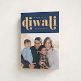 "Diwali Inlay" - Diwali Cards in Navy by Robert and Stella - Folded Card