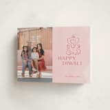 "Diwali Ganesha" - Diwali Cards in Rose by Teju Reval - Folded Card