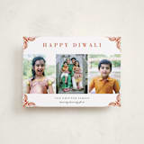 "Rangoli Corners" - Diwali Cards in Rust by Oma N. Ramkhelawan - Front