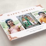 "Rangoli Corners" - Diwali Cards in Rust by Oma N. Ramkhelawan - Detail