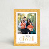 "Colorful Pattern" - Diwali Cards in Butter by Robert and Stella - Front