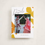 "Modern Light" - Diwali Cards in Marigold by Inkblot Design - Front