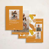 "Modern Light" - Diwali Cards in Marigold by Inkblot Design - Back of Card Options
