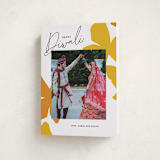 "Modern Light" - Diwali Cards in Marigold by Inkblot Design - Folded Card