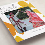 "Modern Light" - Diwali Cards in Marigold by Inkblot Design - Detail