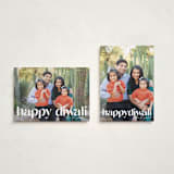 "Mod Diwali" - Diwali Cards in Linen by Robert and Stella - Photo Orientation Options