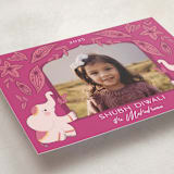 "Shubh Diwali" - Diwali Cards in Magenta by Hudson meet Rose - Detail