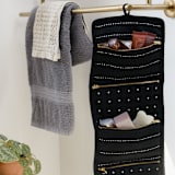 "Small Travel Organizer - Charcoal" - Dopp Kit in black by Anchal