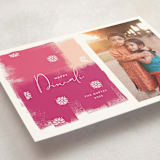 "Diwali Splash" - Diwali Cards in Fuchsia by Nazia Hyder - Detail