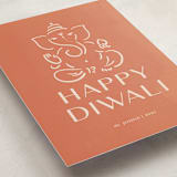 "Diwali Ganesha" - Diwali Cards in Mango by Teju Reval - Detail