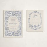 "belle" - Debutante Party Enclosure Cards in Indigo by Vera Lim - With Invitation