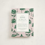 "Greenfield Toile" - Debutante Party Enclosure Cards in Orchid by Leia Matt - Front