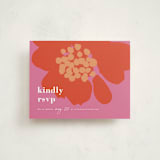 "Floral Pop" - Debutante Party Enclosure Cards in Scarlet by Joyce Pinheiro - Front