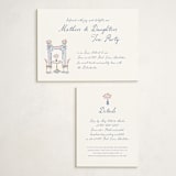 "Tea Party Charm" - Debutante Party Enclosure Cards in Petal by Leia Matt - With Invitation