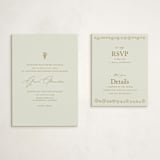 "Modern Elegance" - Debutante Party Enclosure Cards in Marigold by Stephanie Heinrich Godbout - With Invitation