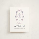 "Monogram Crest" - Debutante Party Enclosure Cards in Lavender by letterfix - Front