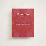 "Baroque" - Debutante Party Enclosure Cards in Flamingo by Morgan Kendall - Front
