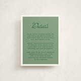 "Argyle" - Debutante Party Enclosure Cards in Green Lawn by Inkblot Design - Front