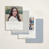 "belle" - Debutante Party Invitations in Indigo by Vera Lim - Back of Card Options