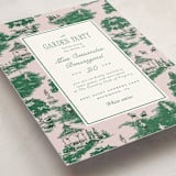 "Greenfield Toile" - Debutante Party Invitations in Orchid by Leia Matt - Detail