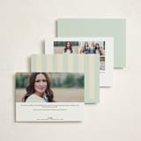 "debutante stripes" - Debutante Party Invitations in Teal by Ellen Schlegelmilch - Back of Card Options
