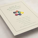 "An Evening of Croquet" - Debutante Party Invitations in Ivory by Becky Nimoy - Detail