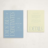 "Dads and Debutantes" - Debutante Party Invitations in Hydrangea by Ashlee Townsend - With Enclosure Card