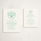 "Tennis Crest" - Debutante Party Invitations in Grass by mo kelley - With Enclosure Card