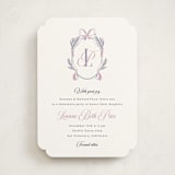 "Monogram Crest" - Debutante Party Invitations in Lavender by letterfix - Front